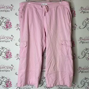 Allen Allen capri cargo vintage Light Pink Drawstring Pants